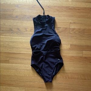 JoyLab black rash guard swim suit